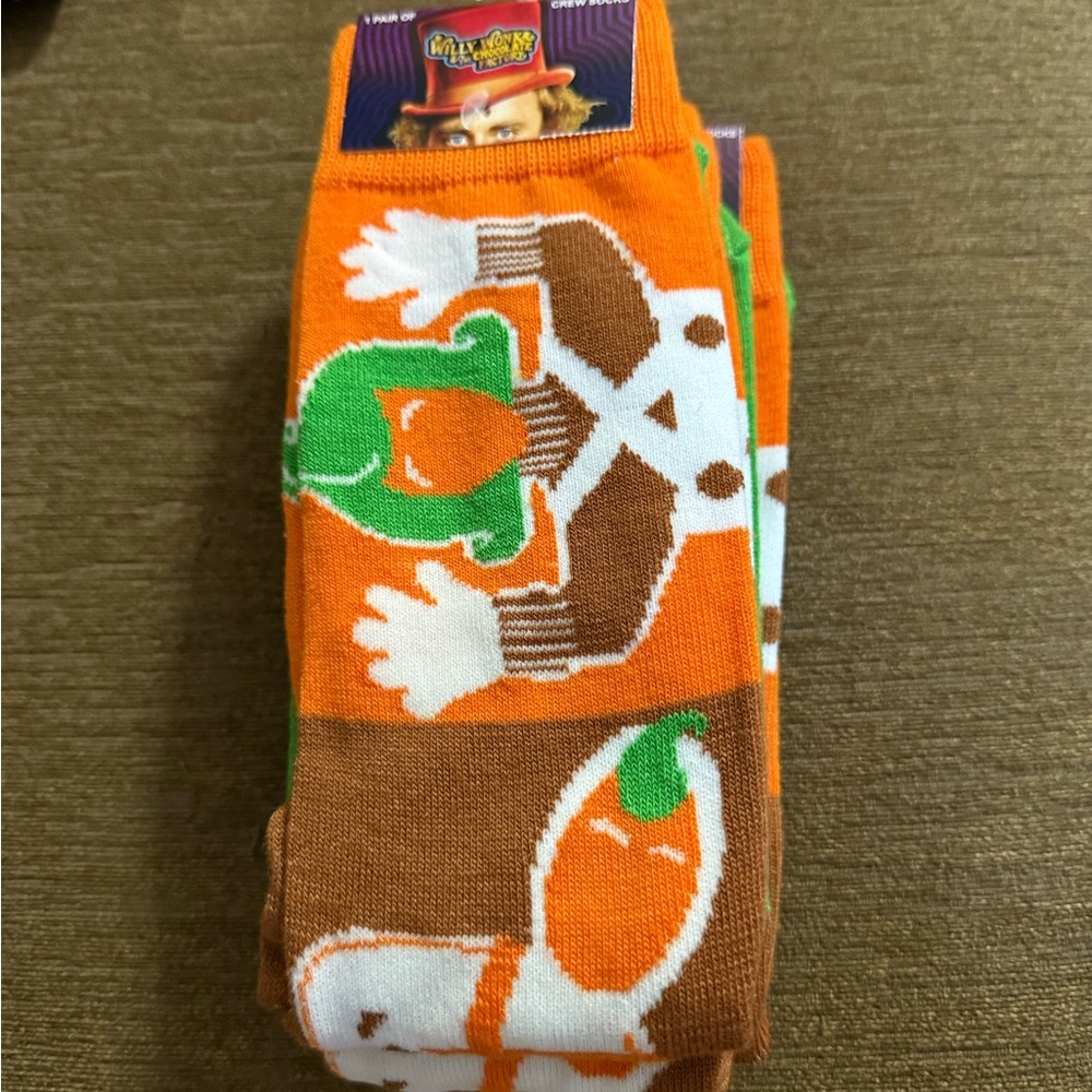 Willy Wonka Oompa Loompa sock